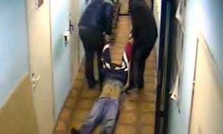watch russian policemen try to check murder suspect in as luggage on