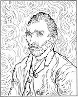 Gogh Vincent sketch template