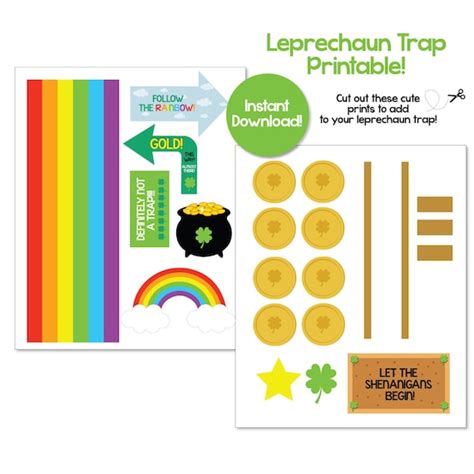 printable leprechaun trap kit ideas mom wife busy life