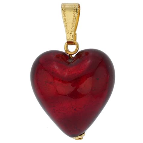 murano pendants murano glass heart pendant ruby red