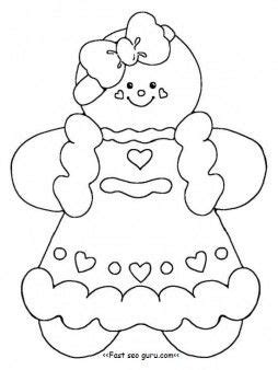 printable gingerbread girl coloring pages  kidsprint  christ