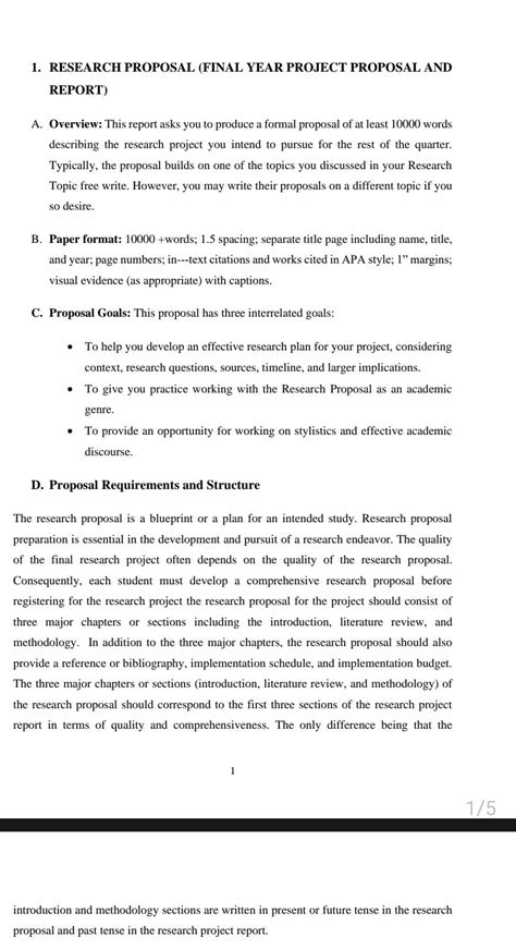 research proposal final year project proposal  cheggcom