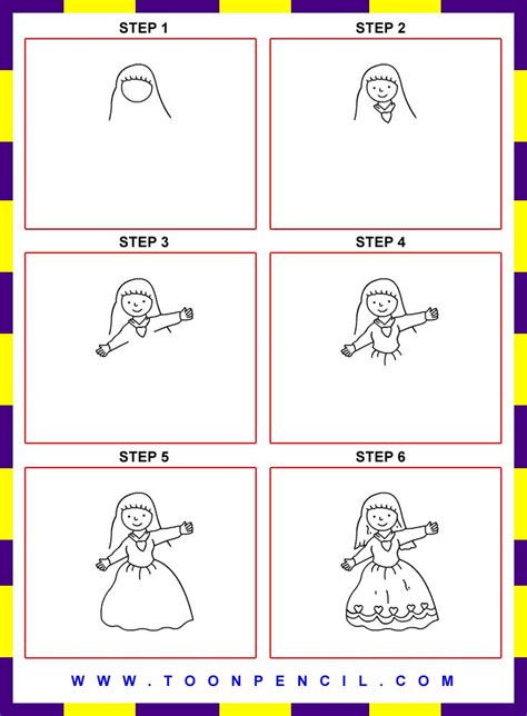 learn   draw step  step drawing  kids princess drawings