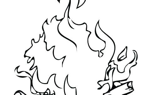fire log coloring page coloring pages