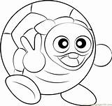 Coloring Turtle Rolling Kirby Pages Coloringpages101 Games sketch template