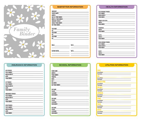 medical binder  printables