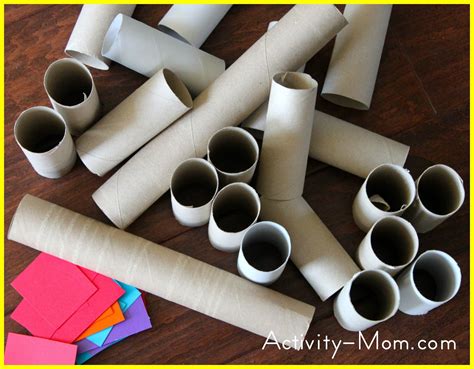 activity mom building blocks  toilet paper tubes