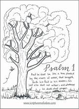 Psalm Verse Scripture sketch template