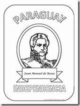 Paraguay Independencia Próceres sketch template