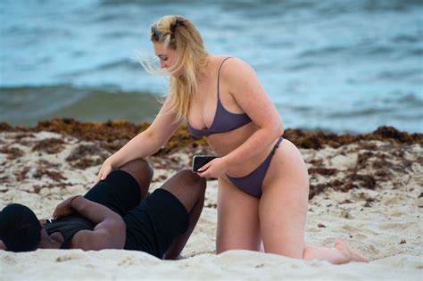 iskra lawrence s big ass in grey bikini and philip payne relaxing the