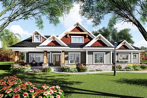 eye catching craftsman ranch house plan ah architectural designs house plans