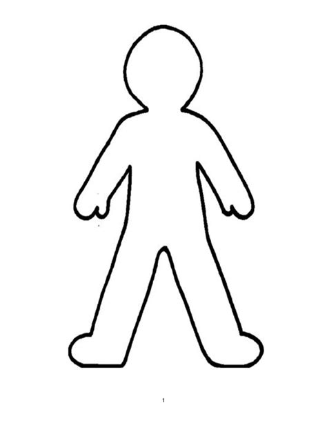 blank body outline clipart clipart