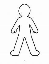 Outline Body Kid Colouring Pages Person Human Blank Coloring Drawing Clipart Template Printable Man Cartoon People Boy Colou Doll sketch template