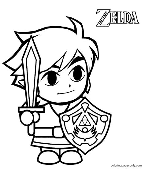 link skyward sword coloring page  printable coloring pages
