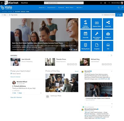 great examples  sharepoint intranet homepages  inspire