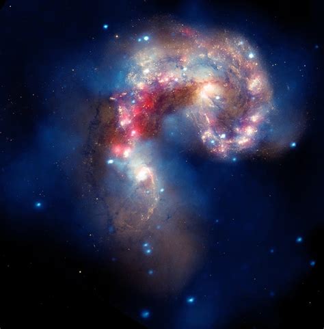 galaxies collide   great galactic crashes space