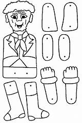 Pinocchio Geppetto Marionette Burattini Jumping Jacks sketch template