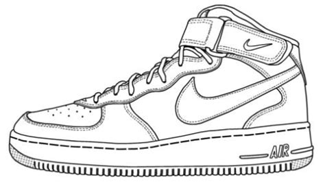 elegant nike air force shoes coloring sheet sneakers sketch sneakers