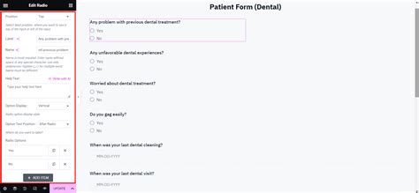 create  patient data collection form  wordpress