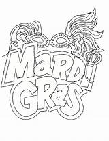 Mardi Gras Orleans sketch template