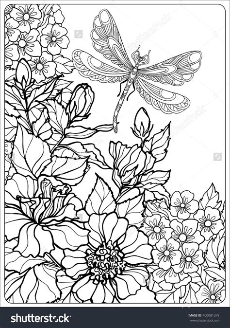 coloring pages flowers  butterflies  coloring pages