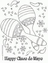 Coloring Mayo Cinco Pages Printable Kids Fiesta Mexican Crafts Color Print Maracas Sheets Activities Worksheets Printables Happy Kindergarten Drawing Colouring sketch template