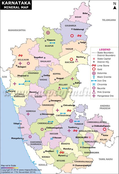Karnataka Mineral Map Mineral Resources Of Karnataka