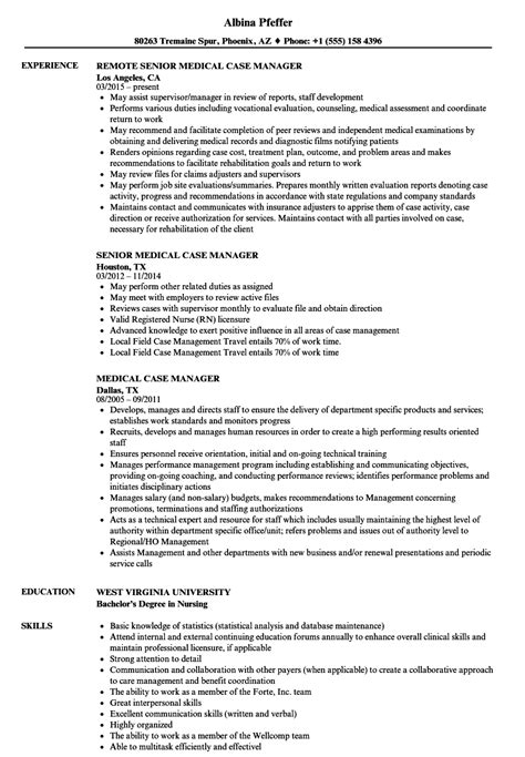 case manager resume template mryn ism