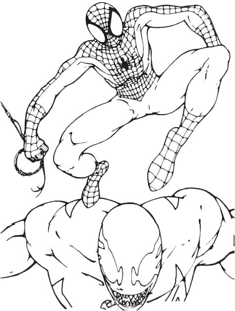 spiderman  venom coloring page coloring home