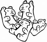 Gummy Coloring Bears Educativeprintable sketch template