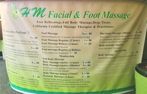 hm facial foot massage    reviews  grand ave
