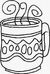 Coffee Coloring Pages Winter Kids sketch template