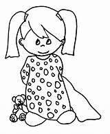 Coloring Baby Pages Girl Printable Kids sketch template