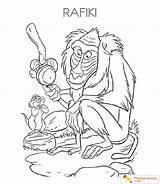 Rafiki Lion King Coloring Date sketch template