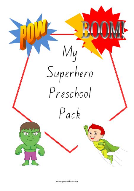 superhero preschool pack