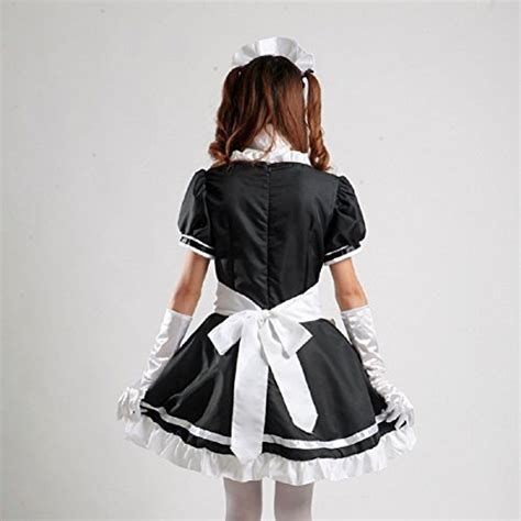coconeen women s anime cosplay french apron maid fancy dress costume