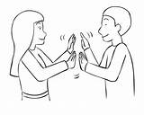 Clapping Clipart Hands Clap Girl Hand Partner Library Cliparts sketch template