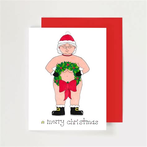 naughty holiday card set funny christmas cards naughty santa etsy