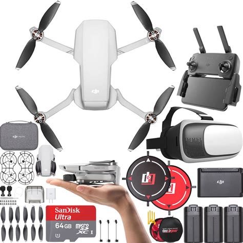 dji mavic mini quadcopter drone fly  combo renewed  headset bundle walmartcom