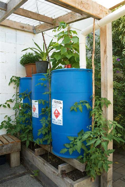 how to set up a rainwater collection system in a small garden