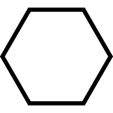 icon hexagon geometrical shape outline molde hexagono artesanato
