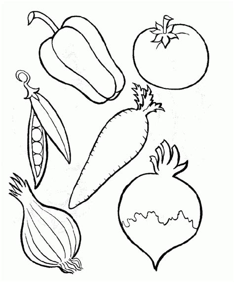 kinds  perfect food vegetables coloring page coloring home