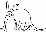Aardvark Coloring Cartoon Illustration Funny Book Pages Printable Shutterstock sketch template