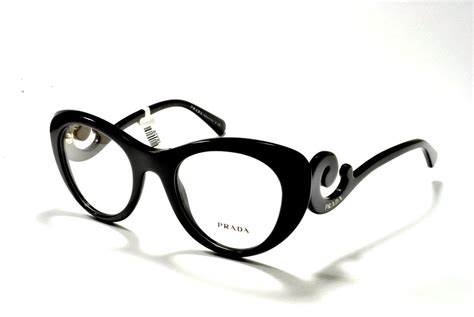 prada women s eyewear 06qv 1ab1o1 49 black cat eye baroque eyewear
