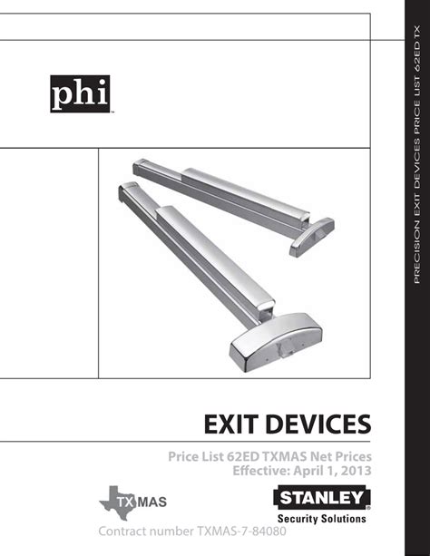 precision exit devices price list ed tx