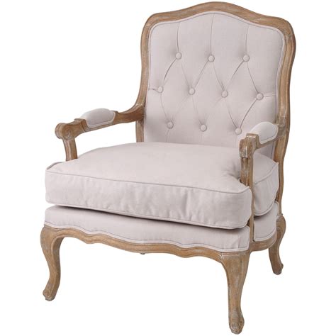 cream linen buttoned  french armchair french armchairs french