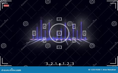 camera viewer   exposure scale stock vector illustration  frame battery