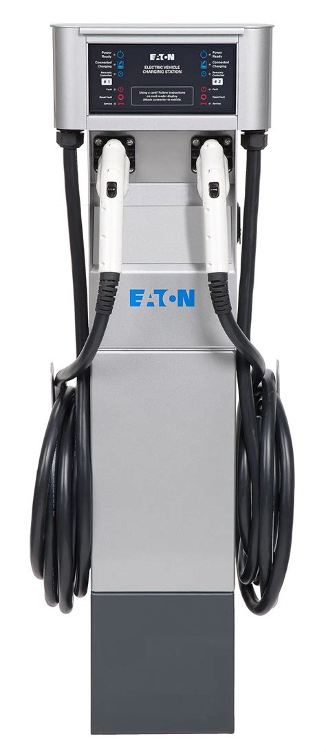 eaton unveils dual electric vehicle charging station