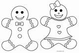 Gingerbread Coloring Man Pages Girl Boy Printable Kids sketch template