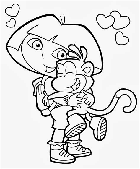 dora celebrates halloween coloring pages png  file